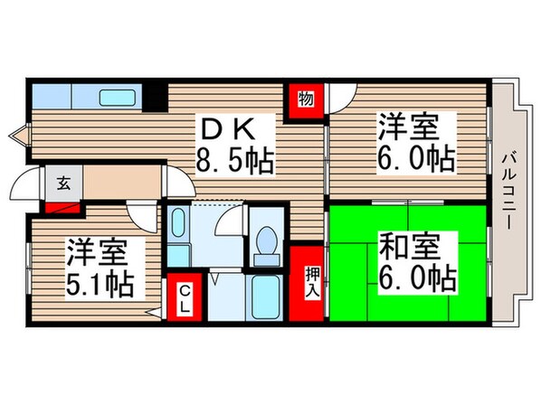 ペルテ・ミノールの物件間取画像